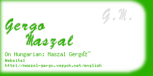 gergo maszal business card